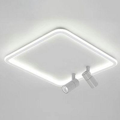 Modern Square LED Flush Mount Acrylic Shade Metal Flush Ceiling Light for Bedroom