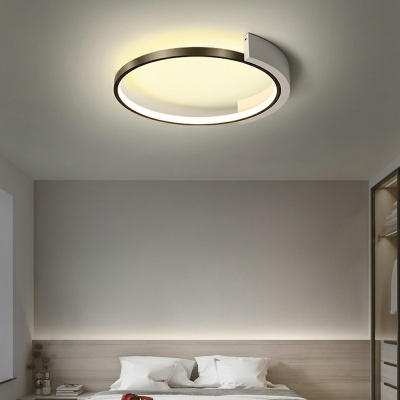 Ultra-Contemporary Round Flush Mount Ceiling Light Fixtures Metal Living Room Flush Mount Recessed Lighting