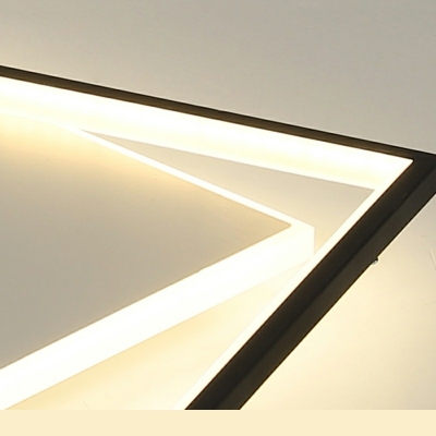 Contemporary Metal Flush Mount Light Geometric Shape Spotlight Study LED Ceiling Light