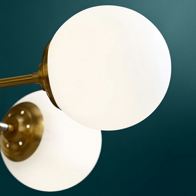 Designers Style Milk White Glass Orb Shade Lighting Pendant for Dining Room