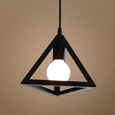 Industrial Style Design Triangle Shade Hanging Light Metal Living Room Pendant Lighting