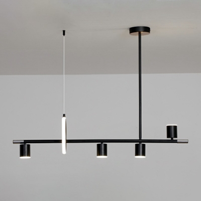Minimalism Home Decorative LED Island Light Metal Dining Room Ceiling Suspension Lamp