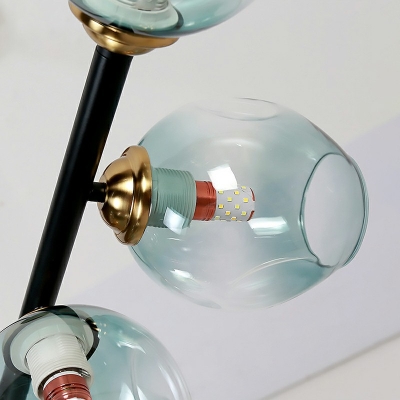 Minimalist Island Lighting Fixture Shaded Chandelier Lighting Fixture with Glass Shade