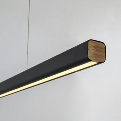 Modern Living Room Acrylic Shade Linear Island Light LED 2 Inchs Height Island Fixture