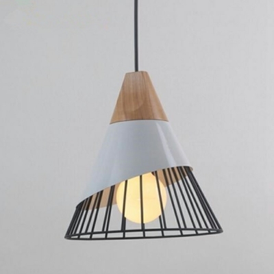 Nordic Style 1 Light Metal Wire Cage Pendant Lamp Hanging Lights for Dining Room