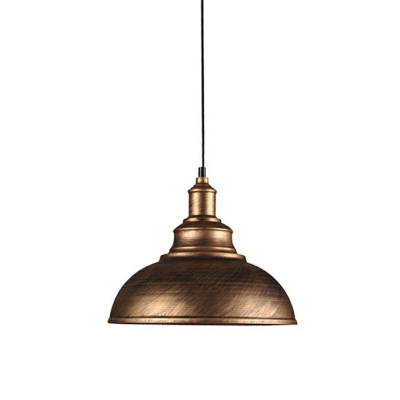 Retro Style LED Pendant Light 39 Inchs Height Adjustable Cord with Metal Dome Shape for Coffee Bar