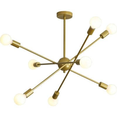 Wrought Iron Large Sputnik LED Chandelier Industrial Style Hanging Light 41