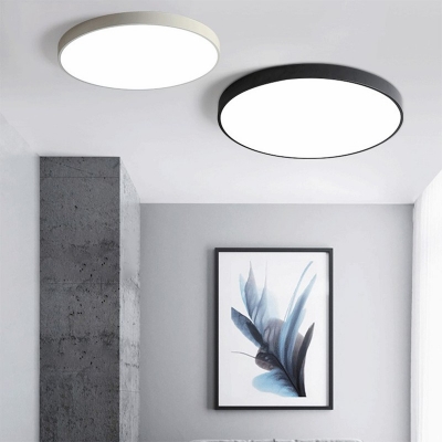 Acrylic Circular LED Flush Mount Modern in 3 Colors Light Flushmount Ceiling Light for Bedroom