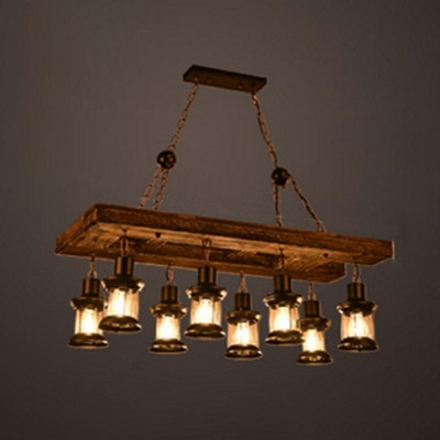 Antique Wood Industrial Pendant Light Creative Decorative Hanging Light for Restaurants Bar