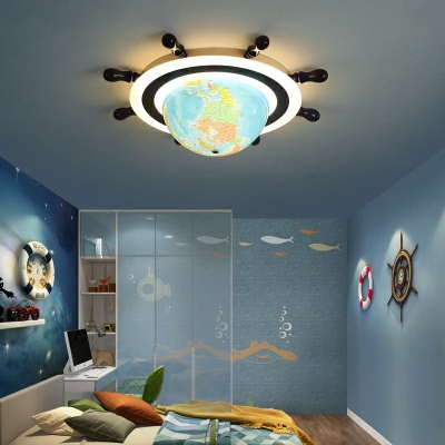 Children's Room Lamp Boy Bedroom Ceiling Lamp Acrylic Flushmount 9.5