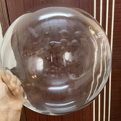 Glass Single Head Pendant Light 1 Bulb with Clear Ball Light for Living Room Shopwindow