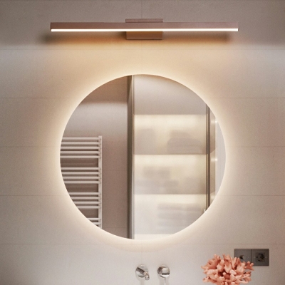 Linear Vanity Mirror Lights Modern Style Arcylic LED Vanity Sconce in Coffee for Bathroom
