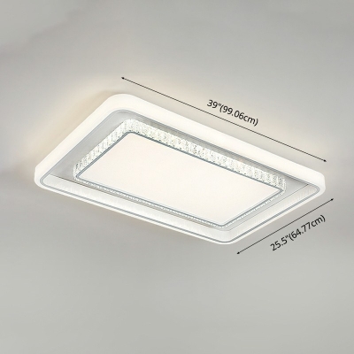 Luxurious Modern Ceiling Lighting Crystal in White Living Room LED Flushmount