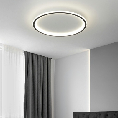 Metallic Circular Flush Lighting Nordic Style LED Flush Mount Suction Lamp 2