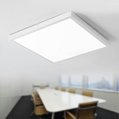 Minimalist Plastic Lampshade LED Flush Mount Light Acrylic Ceiling Lamp for Living Room