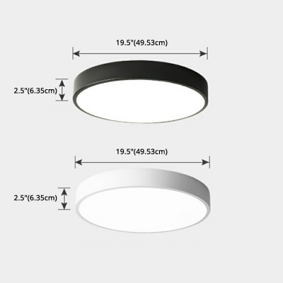 Nordic Acrylic Lampshade Round Surface Mount LED Flush Mount for Bedroom Office Hallway