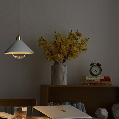 Nordic Conical Hanging Light Single-Bulb 16.5