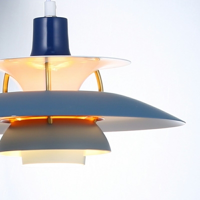 Nordic Style Flying Saucer Hanging Light Single-Light Metal Pendant Lamp for Coffee Shop