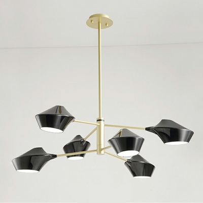 Postmodern Metal Chandelier Light Horseshoe Shape Pendant Lighting Fixture for Living Room