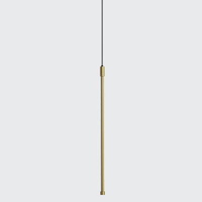 Simple Style Black/Gold LED Pendant Light Linear Aluminum Hanging Lamp for Bedroom