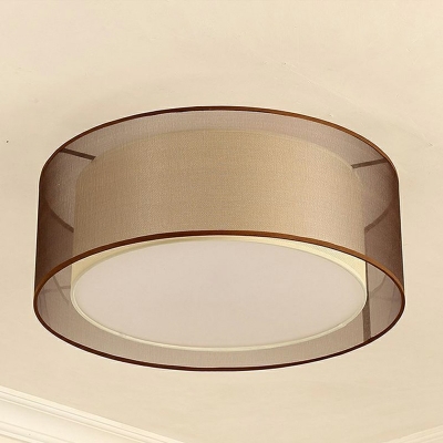 Traditional Style Coffee Flush Mount Ceiling Light Vintage 8 Inchs Height for Living Room