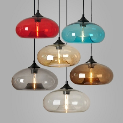 Minimalist Glass Shaded Kitchen Pendant Light Fixtures Dinning Room Hanging Light