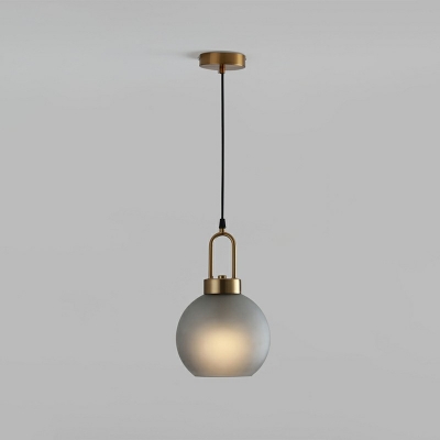Minimalistic Pendulum Light Glass Single-Bulb Suspension Pendant with 39.5
