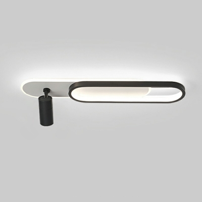 Modern Simplicity 2/3 Light LED Oblong Wrought Iron Ceiling Light for Interior Spaces