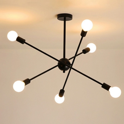 Wrought Iron Large Sputnik LED Chandelier Industrial Style Hanging Light 41