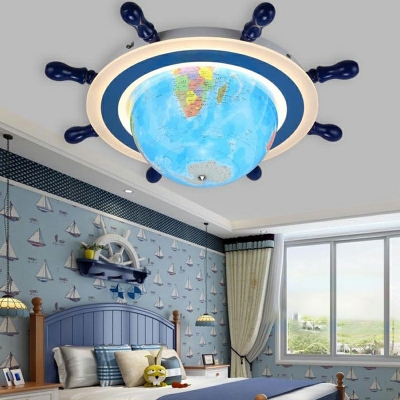 Children's Room Lamp Boy Bedroom Ceiling Lamp Acrylic Flushmount 9.5