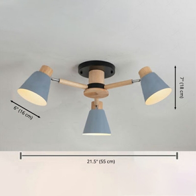 Cylinder Flush Mounted Ceiling Lamp Nordic Style 11.5
