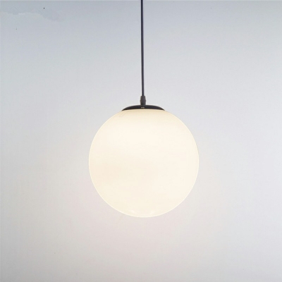 Globe Dining Room Ceiling Pendant Light Clear Glass 1 Head White Modernism Hanging Lamp Kit