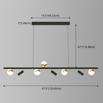 Minimalist Cylinder LED Island Light Angle Adjustable Multi Light Spotlight Dining Room Lighting Fixture