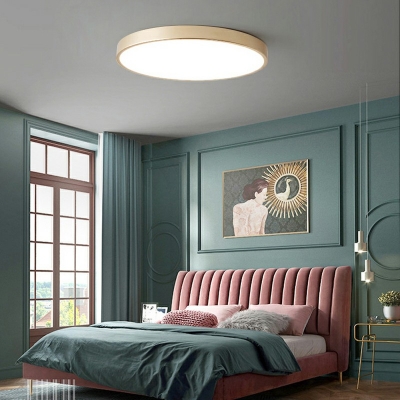 Modern Style Ultra-thin Round Ceiling Light Flush Mount LED Living Room Lighting