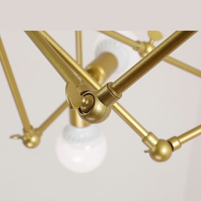 Multi Light Angled Tangle Sockets Chandelier Industrial Style Metal Chandelier Lamp