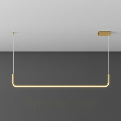 Black/Gold Modern Acrylic Chandelier Lighting LED Island Lights for Kitchen Dining Room Study Room