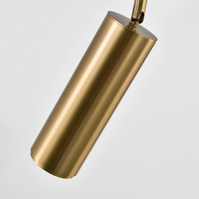Brass Plated Cylinder Semi Flush Mount Spotlight 8.5