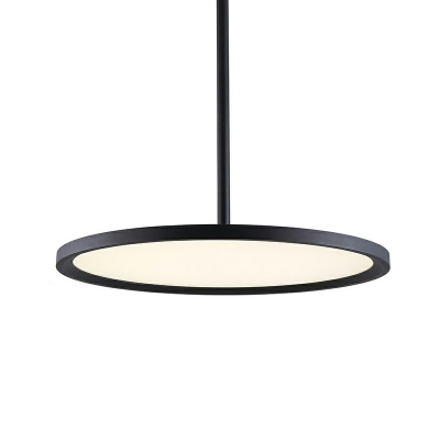 Contemporary Ceiling Light Black Shade with LED Light Circle Metal Ceiling Mount for Bedroom