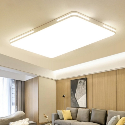 Contemporary Ceiling Light with Rectangle LED Light Acrylic Shade Flush Mount Ceiling Light for Hallway in White Light
