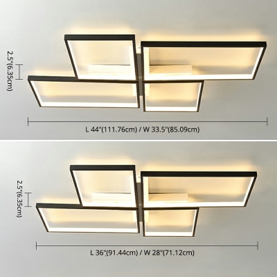 Extra Thin Arcylic Rectangle Flush Light Simplicity Mounted LED Ceiling Lamp for Living Room