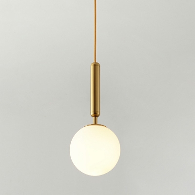 Minimalism 1 Light Pendant Light Spherical Glass Living Room Hanging Lamp