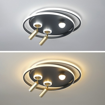 Minimalist Modern Round Ceiling Light with Spotlight Ceiling Mounted Light for Sleeping Room