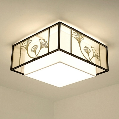 Traditional Style White Flush Mount Ceiling Light Vintage 5-Light 10 Inchs Height for Living Room