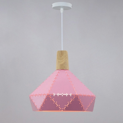1 Bulb Hanging Pendant Lamp Macaron Iron Shade Drop Light with 39