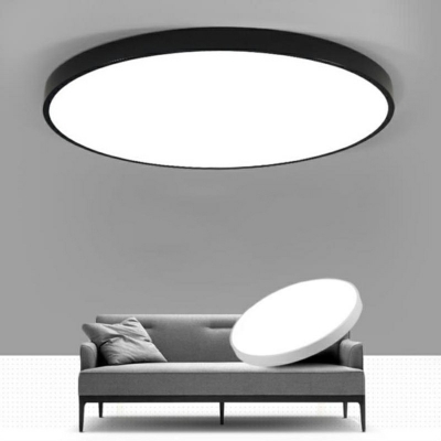 Acrylic Circular Flushmount Ceiling Lamp 2 Inchs Height Nordic Style LED Flush Mount Lighting for Bedroom