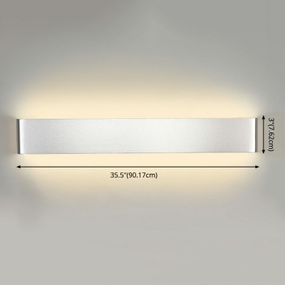 Art Deco Wall Light Brushed Arcylic Led Linear Vanity Lights Indirect Lighting in Warm Light
