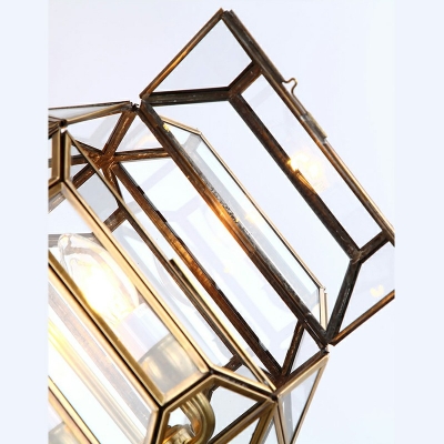 4-Light Birdcage Light Chandelier Cage Modern Industrial Pendant Light Shade in Gold