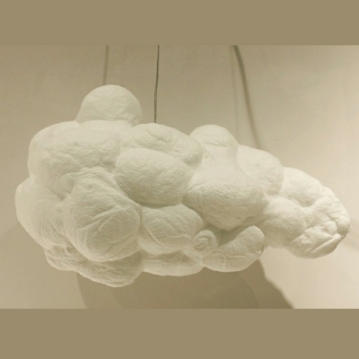 White Cloud Creative Chandelier Hanging Light Fixture Decorative Vintage Chandelier in 2 Lights
