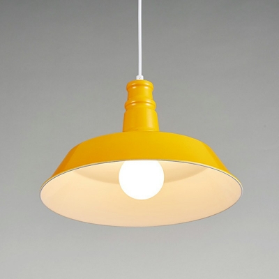 Industrial Style 1 Light Lid Shape Metal Pendant Ceiling Lights Hanging Lamp for Kitchen