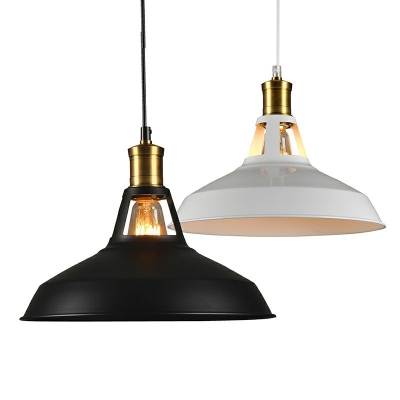 Industrial Style Barn Pendant Light Metal 1 Light Hanging Lamp